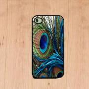 Iphone case - Peacock Feather , Iphone 4 case , Iphone 4s case